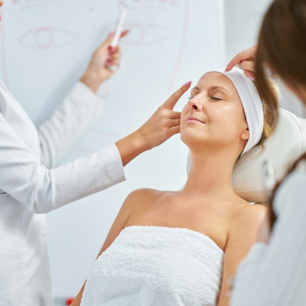 A scene of cosmetology training in a beauty salon